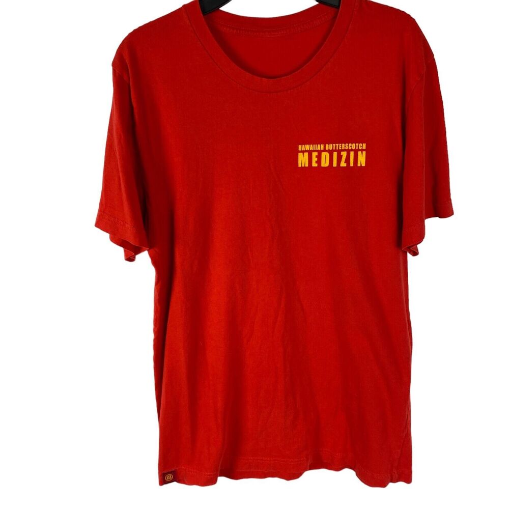 Hawaiian Butterscotch Medizin Marijuana T-Shirt Size S/M Red Weed Pot Smoker